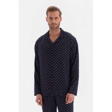 Bluza de pijama cu maneci lungi si imprimeu