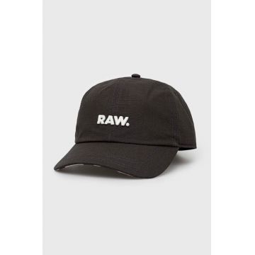 G-Star Raw șapcă de baseball din bumbac culoarea gri, cu imprimeu