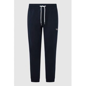Pantaloni sport cu imprimeu logo discret