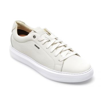 Pantofi GEOX albi, U845WB, din piele ecologica