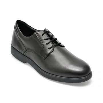Pantofi GEOX negri, U35EFA, din piele naturala