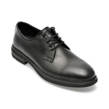Pantofi OTTER negri, E1801, din piele naturala
