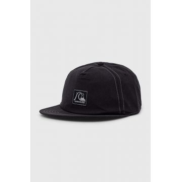 Quiksilver șapcă de baseball din bumbac culoarea negru, cu imprimeu