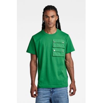 Tricou de bumbac organic cu aplicatii pe piept