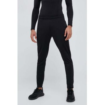 4F pantaloni de antrenament culoarea negru, neted