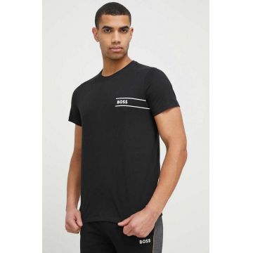 BOSS tricou din bumbac culoarea negru, neted