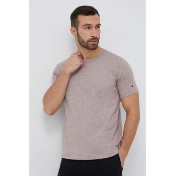 Champion tricou culoarea maro, melanj