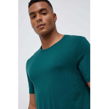 Icebreaker tricou sport Tech Lite II culoarea turcoaz, neted