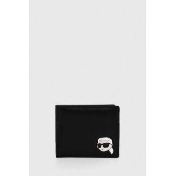 Karl Lagerfeld portofel de piele barbati, culoarea negru