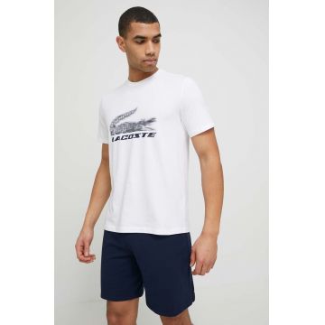 Lacoste pijama barbati, culoarea alb, modelator