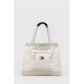 Tommy Jeans geanta culoarea bej