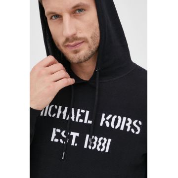 Michael Kors pulover de bumbac barbati, culoarea negru, light