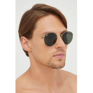 Ray-Ban ochelari de soare barbati, culoarea auriu