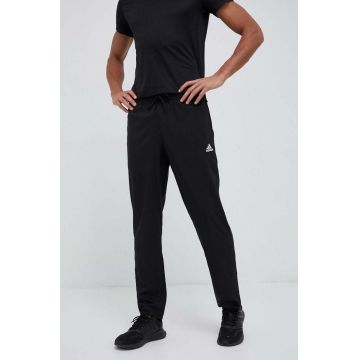adidas pantaloni de antrenament Essentials Stanford culoarea negru, cu imprimeu