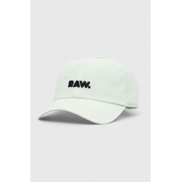 G-Star Raw șapcă de baseball din bumbac culoarea verde, cu imprimeu