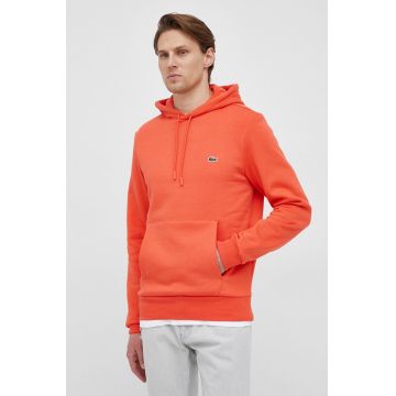 Lacoste bluza barbati, culoarea violet, cu glugă, neted