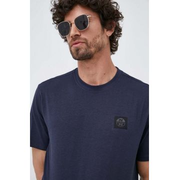 North Sails tricou barbati, culoarea albastru marin, cu imprimeu