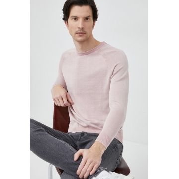 Pepe Jeans pulover de bumbac James culoarea roz, light