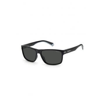 Ochelari de soare wayfarer polarizati cu lentile uni - Negru