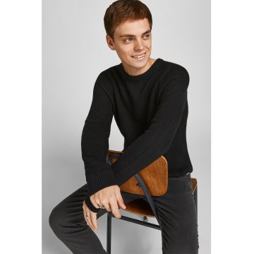 Jack & Jones - Pulover striat cu decolteu la baza gatului