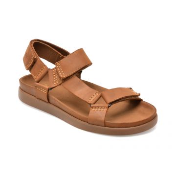 Sandale CLARKS maro, SUNDER RANGE 16-N, din piele naturala
