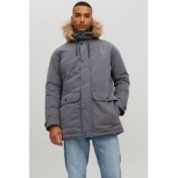Jack & Jones - Geaca cu gluga si garnitura de blana sintetica Winner