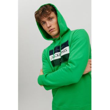 Jack & Jones - Hanorac cu imprimeu logo si snur de ajustare