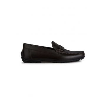 Pantofi loafer de piele cu logo discret