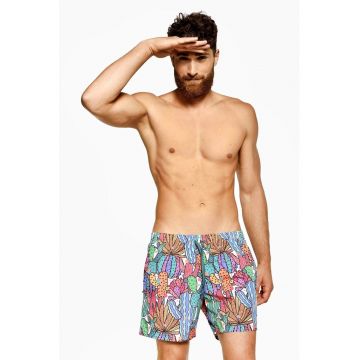 Pantaloni scurti de baie cu imprimeu grafic