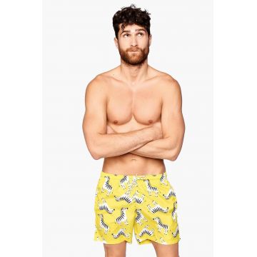 Pantaloni scurti de baie cu imprimeu zebra