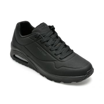 Pantofi SKECHERS negri, UNO, din piele ecologica