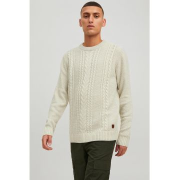 Jack & Jones - Pulover cu decolteu la baza gatului si torsade Raig