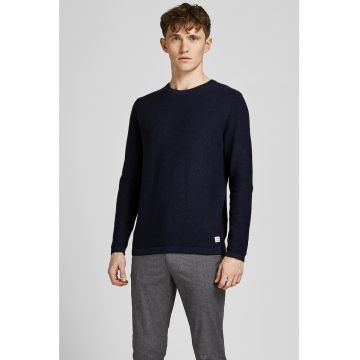 Jack & Jones - Pulover din bumbac cu decolteu la baza gatului Gustav