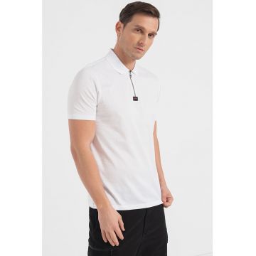 Tricou polo cu fenta cu fermoar Deresom