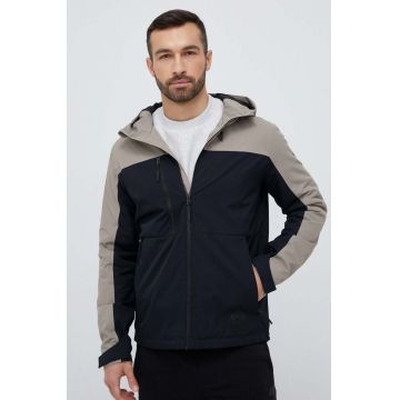 4F jacheta de exterior culoarea negru, de tranzitie