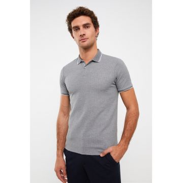 Tricou polo texturat