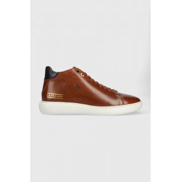 U.S. Polo Assn. sneakers din piele CRYME culoarea maro, CRYME004M/BL1