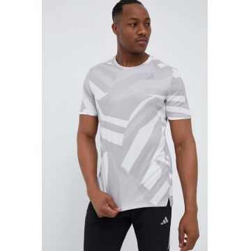 adidas Performance tricou de alergare Own the Run Seasonal culoarea gri, modelator