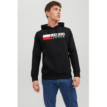 Jack & Jones - Hanorac cu imprimeu logo si buzunar kangaroo Corp