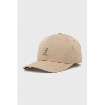 Kangol șapcă culoarea bej, neted 8650BC.BG265-BG265