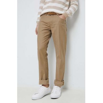 Medicine pantaloni barbati, culoarea bej, drept