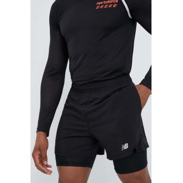 New Balance pantaloni scurți de alergare Accelerate Pacer culoarea negru