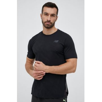 New Balance tricou de alergare Q Speed culoarea negru, neted