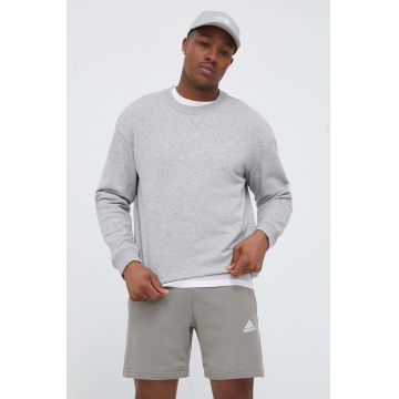 adidas bluza barbati, culoarea gri, melanj