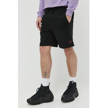 HUGO pantaloni scurti din bumbac culoarea negru