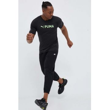 Puma tricou de antrenament Fit Ultrabreathe Triblend culoarea negru, cu imprimeu