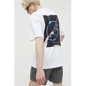 Karl Kani tricou din bumbac culoarea alb, cu imprimeu