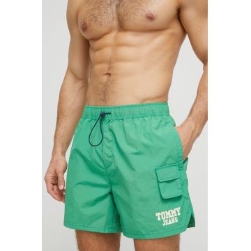 Tommy Jeans pantaloni scurti de baie culoarea verde