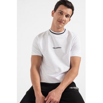 Tricou din amestec de bumbac cu detaliu logo