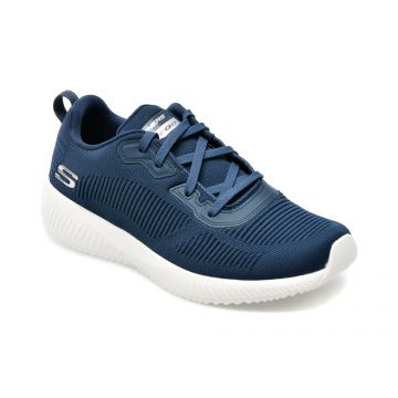 Pantofi sport SKECHERS bleumarin, SKECHERS SQUAD, din material textil